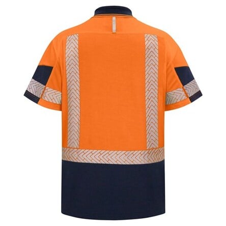 POLO DAY/NIGHT QUICK-DRY COTTON BACKED ORANGE/NAVY