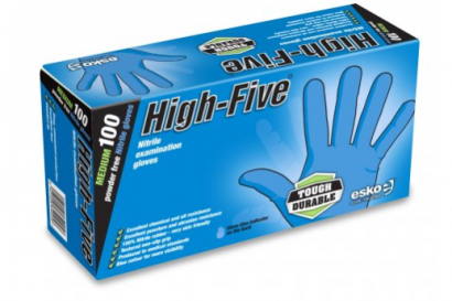 High Five Blue Nitrile Disposable Gloves