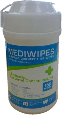 Medi Wipes Canister of 160, Carton of 12