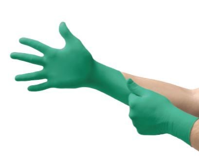 Powder Free Touch n Tuff Green Gloves Box of 100 