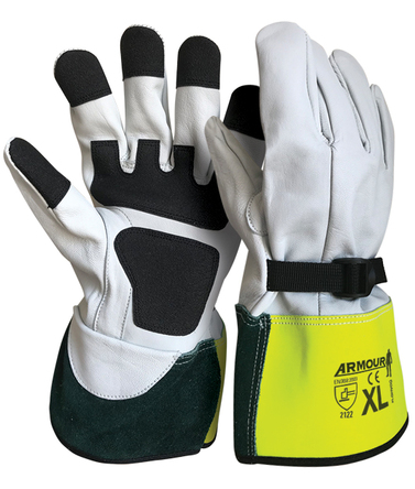ARMOUR High Voltage Leather Over-Glove with Grip