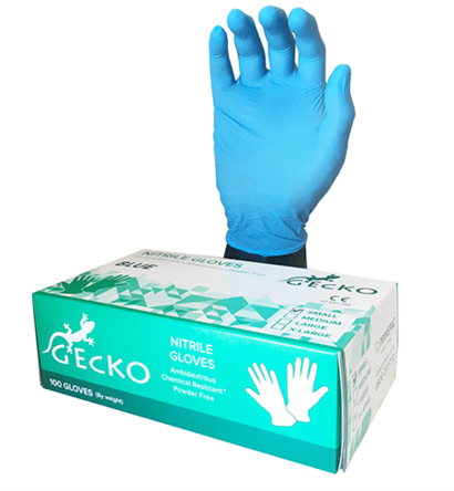 Gecko Nitrile Gloves Carton of 10
