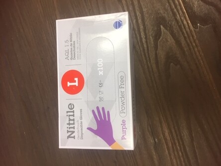 Nitrile Purple Gloves 100