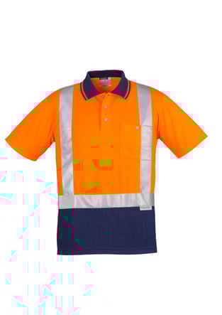  Hi Vis Spliced S/S Polo- Shoulder Taped