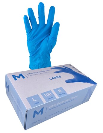 Nitrile Sky Blue Gloves 5.0g