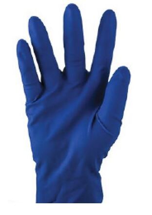 Latex Hi Risk Blue Gloves 18.5g