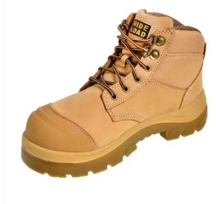 Wide Load Safety Boots (6") Wheat, Lace Up