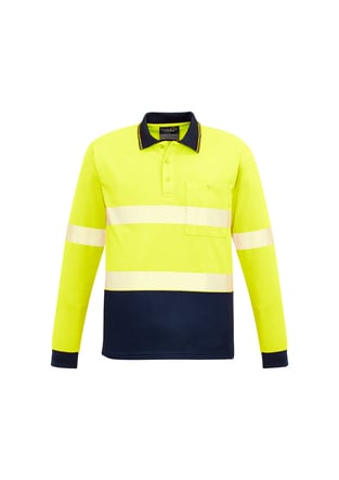 Hi Vis Segmented L/S Polo - Hoop Taped