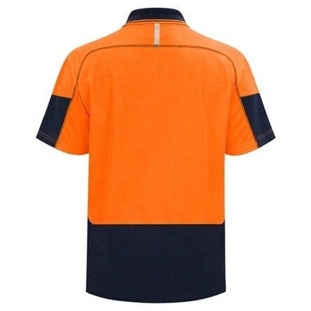 POLO DAY ONLY QUICK-DRY COTTON BACKED ORANGE/NAVY