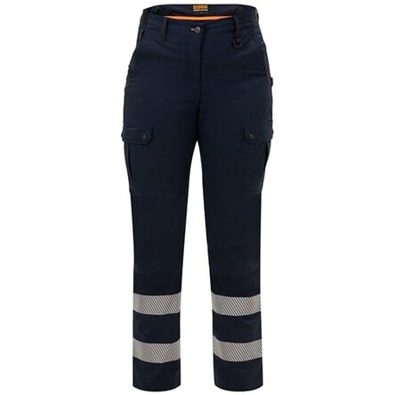 TROUSER WOMEN'S LIGHTWEIGHT STRETCH POLYCOTTON NAVY TAPED