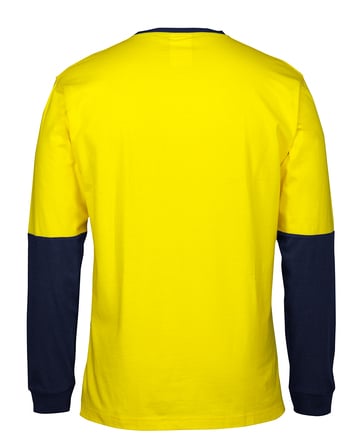 HI VIS L/S CREW NECK COTTON T-SHIRT