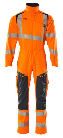 Boilersuit with kneepad pockets