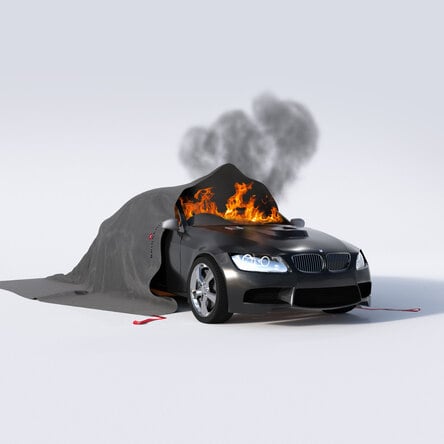 Car Fire Blanket - Single Use 6m x 8m