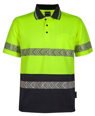 HI VIS S/S SEGMENTED TAPE POLO