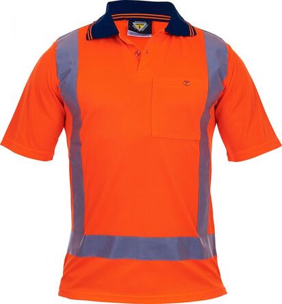 Caution Hi-Vis TTMC-W23 Short Sleeve Microfibre Polo