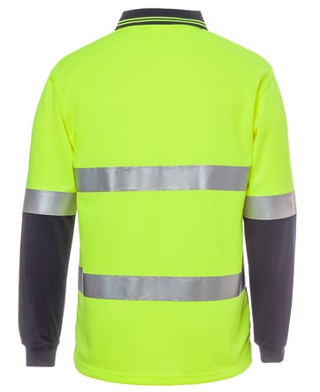 HI VIS LONG SLEEVE - (D+N) TRADITIONAL POLO