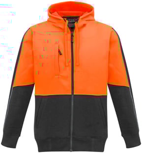 UNISEX HI VIS FULL ZIP HOODIE