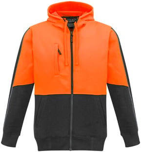 UNISEX HI VIS FULL ZIP HOODIE