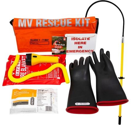 VOLT® Swithcboard Medium Volt Rescue Kit - Gloves, LV & HV Rescue Hook - Class 2 