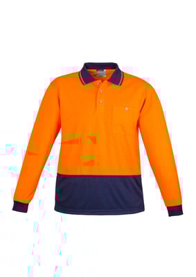 Siteworks Hi Vis Basic Spliced L/S Polo Logo 4