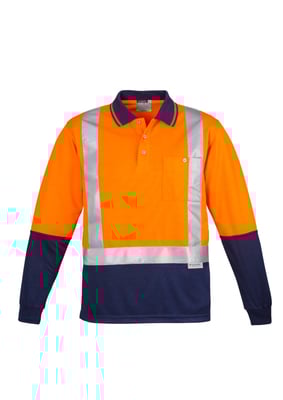 Hi Vs Spliced L/S Polo- Shoulder Taped