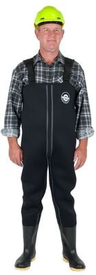 Black Chest Wader with Blundstone 025 Steel Toe Safety Boots