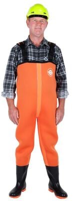Orange Chest Wader with Blundstone 025 Steel Toe Safety Boots