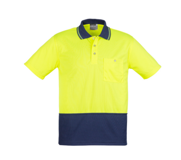 HI VIS BASIC SPLICED POLO SHORT SLEEVE