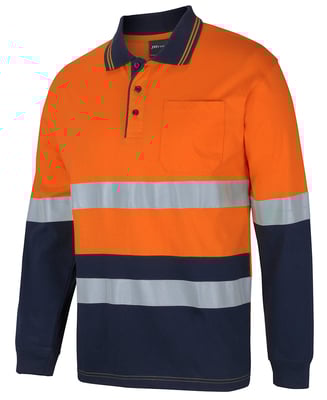 HI VIS (D+N) L/S COTTON POLO