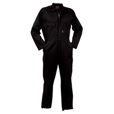 100% Cotton Black OVERALL With ZIP