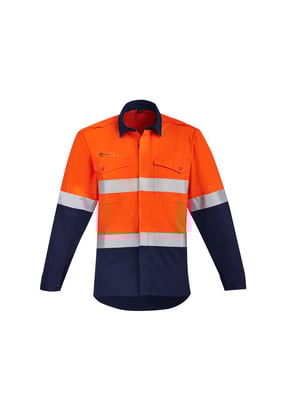 Syzmik Hi Vis Open Front Spliced Shirt - Hoop Taped 9.7cal