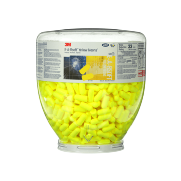 3M Yellow Neons OneTouch Refill Earplugs 391-1004-500-Bottle
