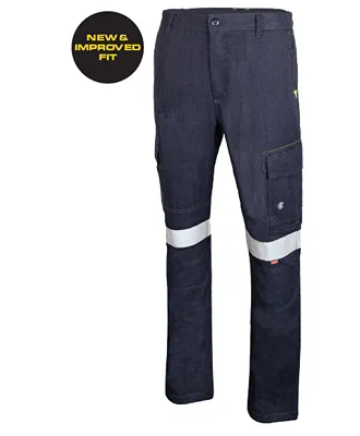 FR Regular Weight PPE Category 2 Cargo Trousers with Loxy&trade; Reflective Tape- 9.6cal