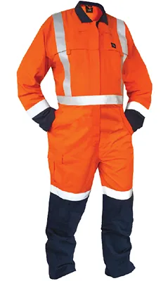 CONTRACTORS FR OVERALLS, TTMC, 11CAL, D/N, ORANGE/NAVY