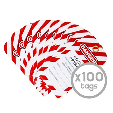 Volt Danger Do Not Operate Lockout Tag- 100pack