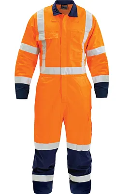 Overall TTMC X-Back Cotton Zip Orange/Navy
