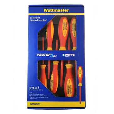Wattmaster Screwdriver Set 6 Piece 1000V VDE &ndash; Volt Safety